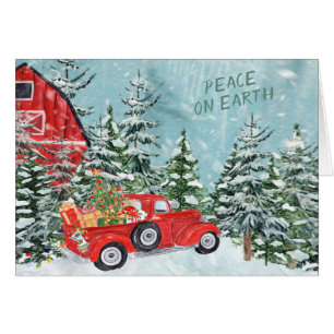 Paix sur Terre Neige hiver Pays Camion Noël