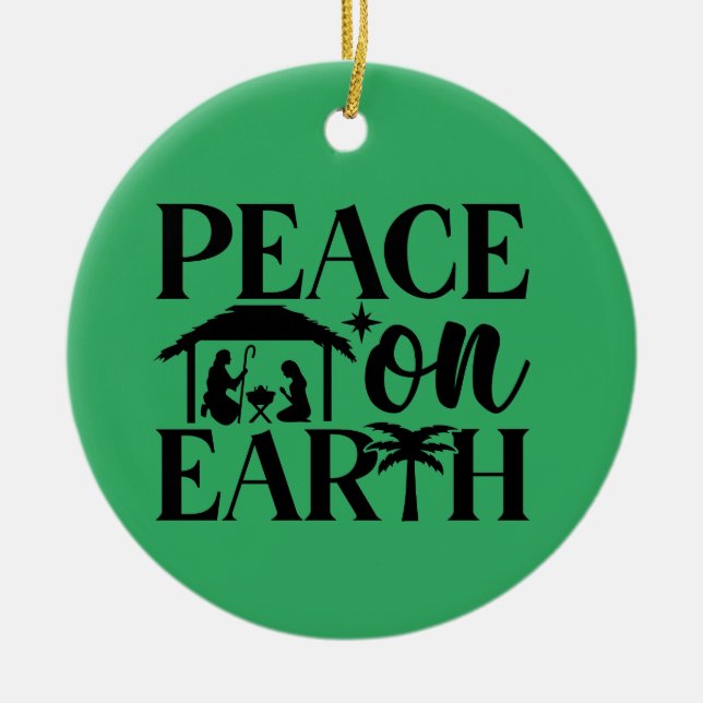 Paix sur Terre Noël Ornement de Noël (Devant)