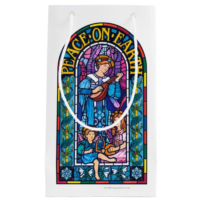 Paix sur Terre Petit sac cadeau Pré-Raphaelite (Devant)