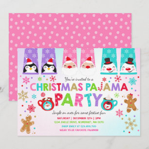 Pajamas de Noël Invitation de fête Pajamas de vaca