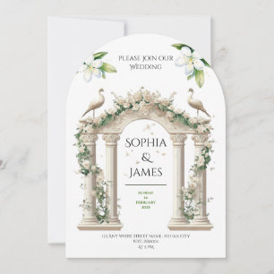 palace de luxe arche fleurs faire-part de mariage