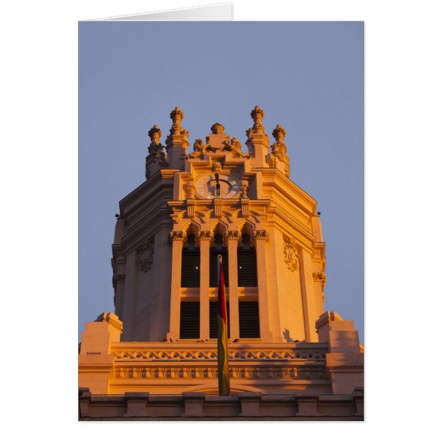 Palacio de Comunicaciones, détail de la tour, couc (Devant)
