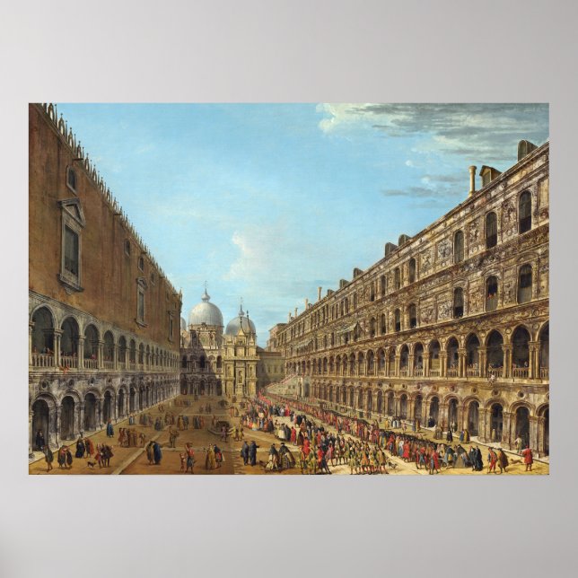Palais des Dognes Venise, Antonio Joli Affiche d'a (Devant)