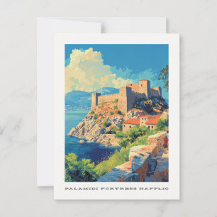 Palamidi Forteresse Nafplio Grèce Carte postale Vo