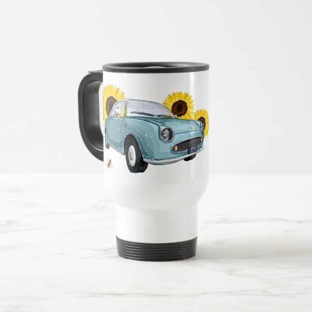 Pale Aqua Figaro travel mug - gobelet de voyage (Devant gauche)