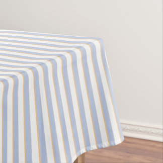 Pale Bleu et Orange Stripes Nappe