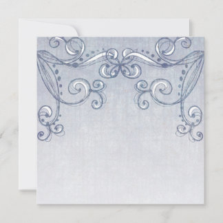 Pale Blue Denim Swirls Invitations Personnalisable