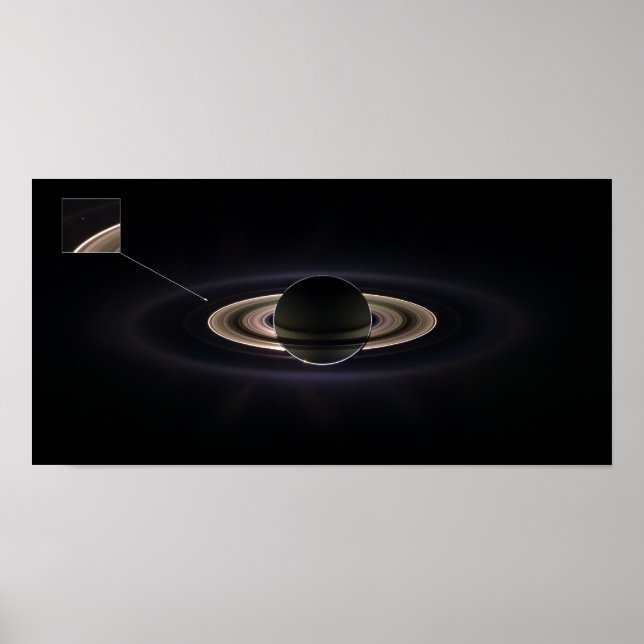 Pale Blue Dot, Saturn Poster (Devant)