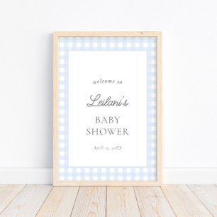 Pale Blue En vichy Classic Baby Boy Affiche de bie
