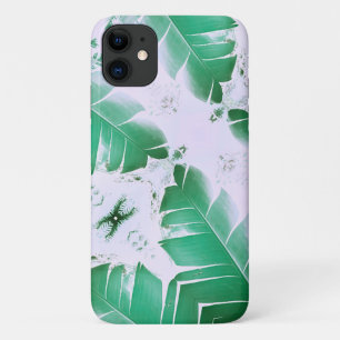 Pale Green Banana Tree Leaf iPhone 11 Coque