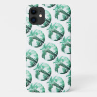 Pale Green Banana Tree Leaf iPhone 11 Coque