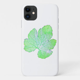 Pale Green Squash Feuille Texture iPhone 11 Coque