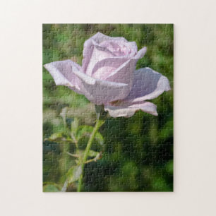 Pale Lilac Tea Rose Jigsaw Puzzle