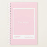 Pale Pink Block Quote | Fully Customizable<br><div class="desc">Bold color. Clean design. Room to make it yours. This undated quote planner from the Foundation Series features a soft pink cover with a minimalist white frame and the empowering quote “Live boldly.” It’s designed for anyone who loves strong color without visual clutter. There is a total of 5 pre-made...</div>