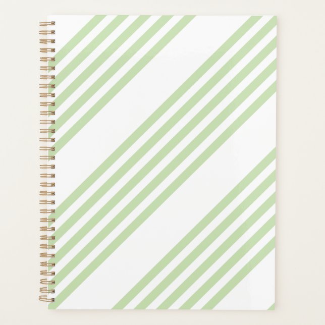 Pale vert et blanc cinq bandes motif (Devant)