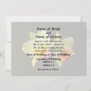 Pale Yellow Cattleya O Mariage Produits Invitation
