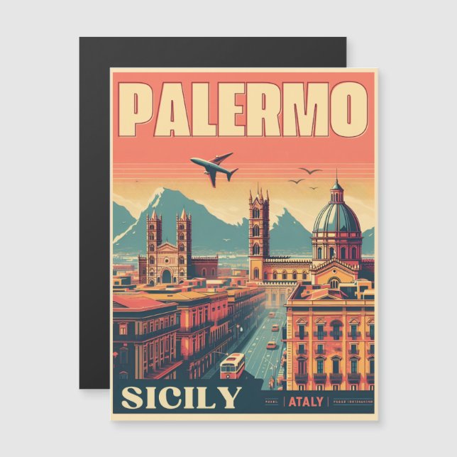 Palerme sicilienne Italie cadeaux souvenirs vintag (Devant / Derrière)