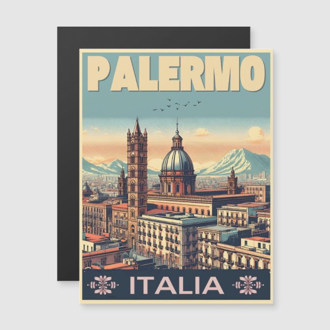Palerme sicilienne Italie cadeaux souvenirs vintag (Devant / Derrière)