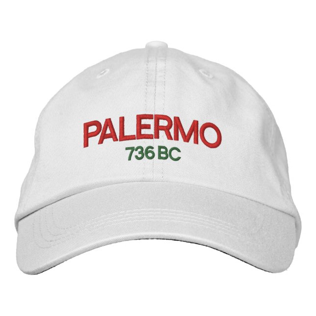 Palermo Sicily Casquette ajustable personnalisé (Devant)