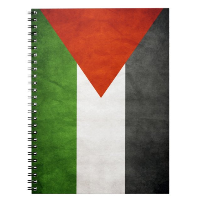 Palestine Drapeau Carnet Grunge Style d'âge (Devant)