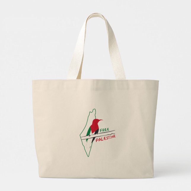 Palestine heart tote bag (Dos)