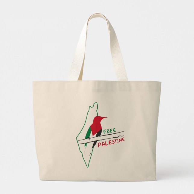 Palestine heart tote bag (Dos)