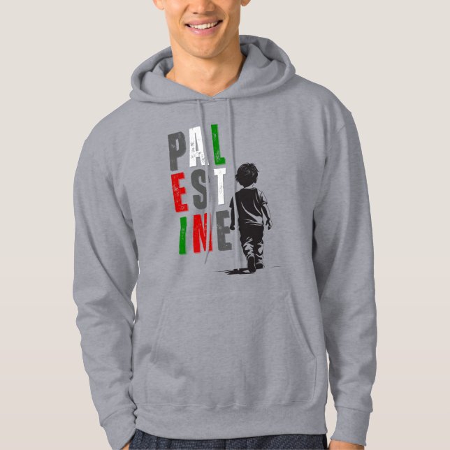 PALESTINE Sweat à capuche Distressed Bold – Enfant (Devant)
