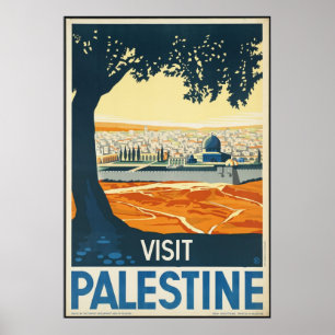 Palestine Vintage voyage Poster et Imprimés rétros