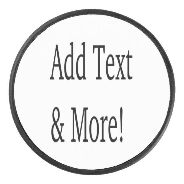Palet De Hockey Ajouter du texte et plus ! Customisez votre propre (Devant)
