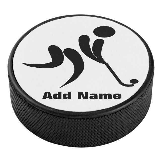 Palet De Hockey Ajouter Nom Stick du joueur de hockey Puck noir bl (3/4/2016 12:00:00 AM)