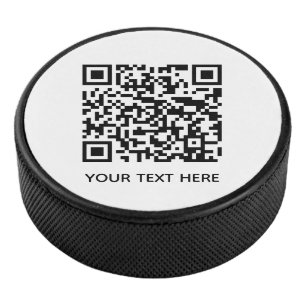 Palet De Hockey Ajouter votre propre code QR texte Analyse Minimal