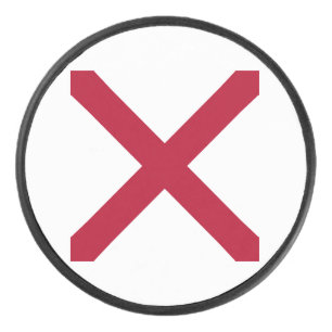Palet De Hockey Alabama : drapeau de la Croix cramoisie de Saint-A