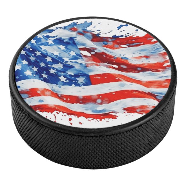 Palet De Hockey American Flag USA Watercolor 4 juillet (3/4/2016 12:00:00 AM)