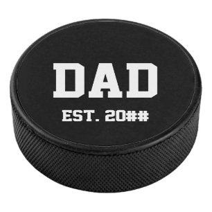 Palet De Hockey Année de création Papa Noir et Blanc