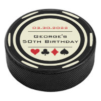 Anniversaire Poker Chip Las Vegas Thème Black Crem