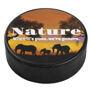Palet De Hockey Appréciez la nature et les éléphants Chargeur sans