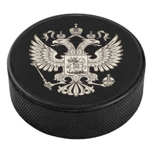 Palet De Hockey Armoiries de la Russie - version blanche