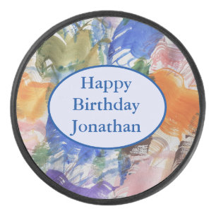 Palet De Hockey Art Abstrait d'éclaboussure couleur