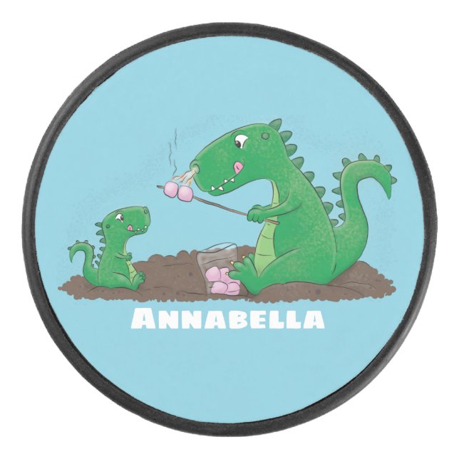 Palet De Hockey Baguettes mignonnes grillant des marshmallows dess (Devant)