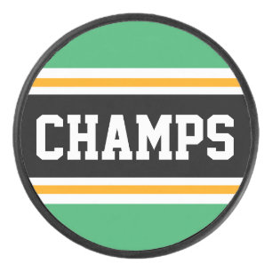 Palet De Hockey Bandes de course vert brillant noir orange CHAMPS