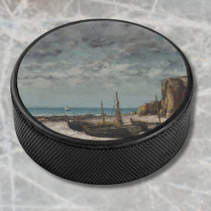 Palet De Hockey Bateaux sur une plage, Étretat – Gustave Courbet