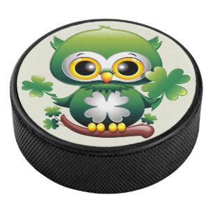 Palet De Hockey Bébé Hibou Mignon St Patrick Dessin Animé