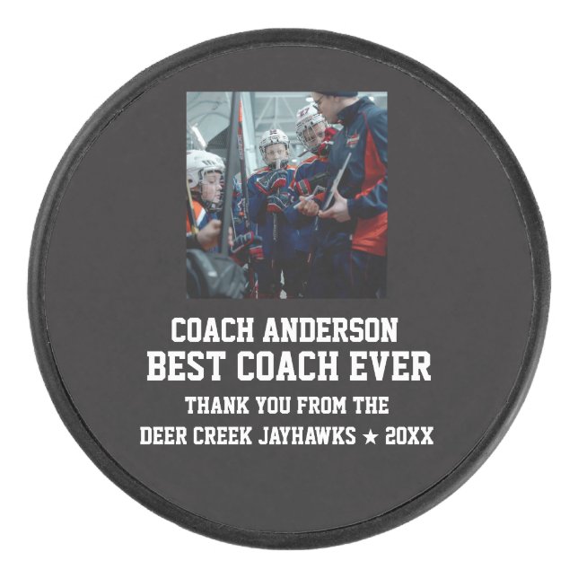 Palet De Hockey Best Coach Ever Sports Modern Thank You Unique (Devant)