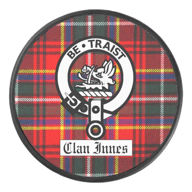 Palet De Hockey Blason de Clan Innes et tartan (Devant)