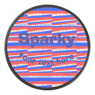 Palet De Hockey Bleu rouge Cercles Bleu