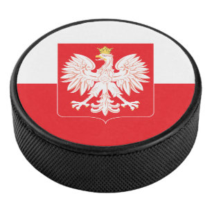Palet De Hockey Bouclier rouge de l'aigle polonais