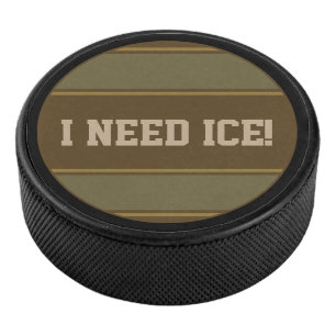 Palet De Hockey Bouton rond - Bouton brun foncé