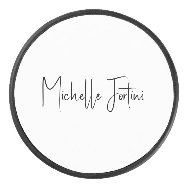 Palet De Hockey Calligraphie séduisante Blanc Moderne Minimaliste (Devant)