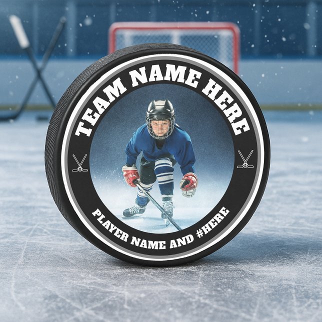Palet De Hockey Camion photo de l'équipe personnalisée (Custom Team Photo Hockey Puck)