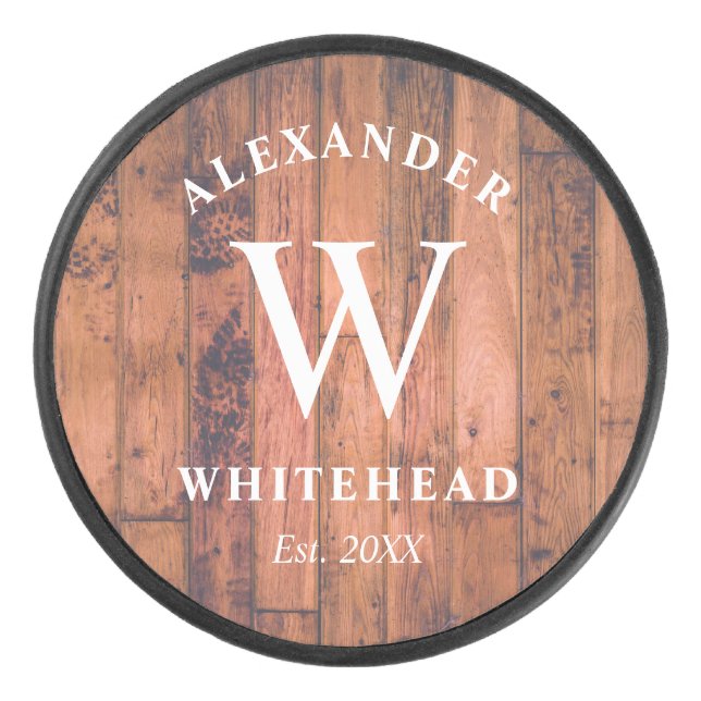 Palet De Hockey Canard de hockey rustique Monogramme (Devant)